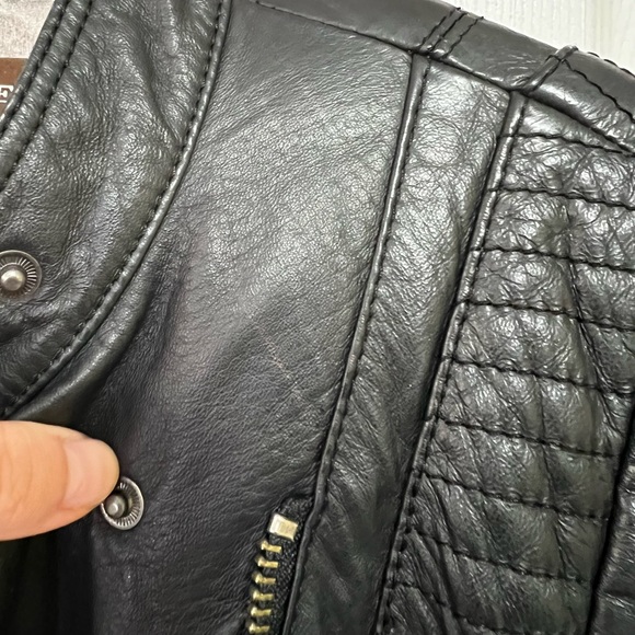 Danier Black Biker Leather Jacket - Picture 11 of 12